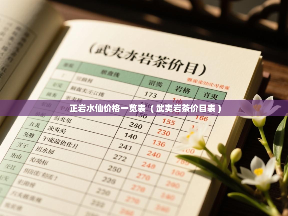 正岩水仙价格一览表  ( 武夷岩茶价目表 )  正岩水仙价格一览表  ( 武夷岩茶价目表 )