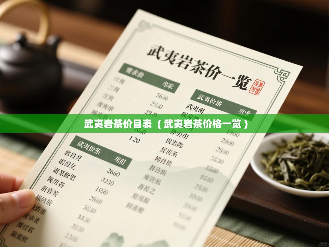 武夷岩茶价目表 ( 武夷岩茶价格一览 ) 武夷岩茶价目表 ( 武夷岩茶价格一览 )