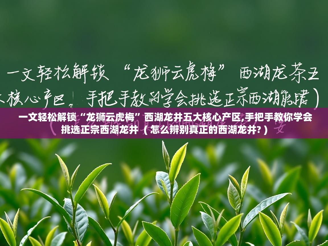一文轻松解锁“龙狮云虎梅”西湖龙井五大核心产区,手把手教你学会挑选正宗西湖龙井  ( 怎么辨别真正的西湖龙井? )  一文轻松解锁“龙狮云虎梅”西湖龙井五大核心产区,手把手教你学会挑选正宗西湖龙井  ( 怎么辨别真正的西湖龙井? )