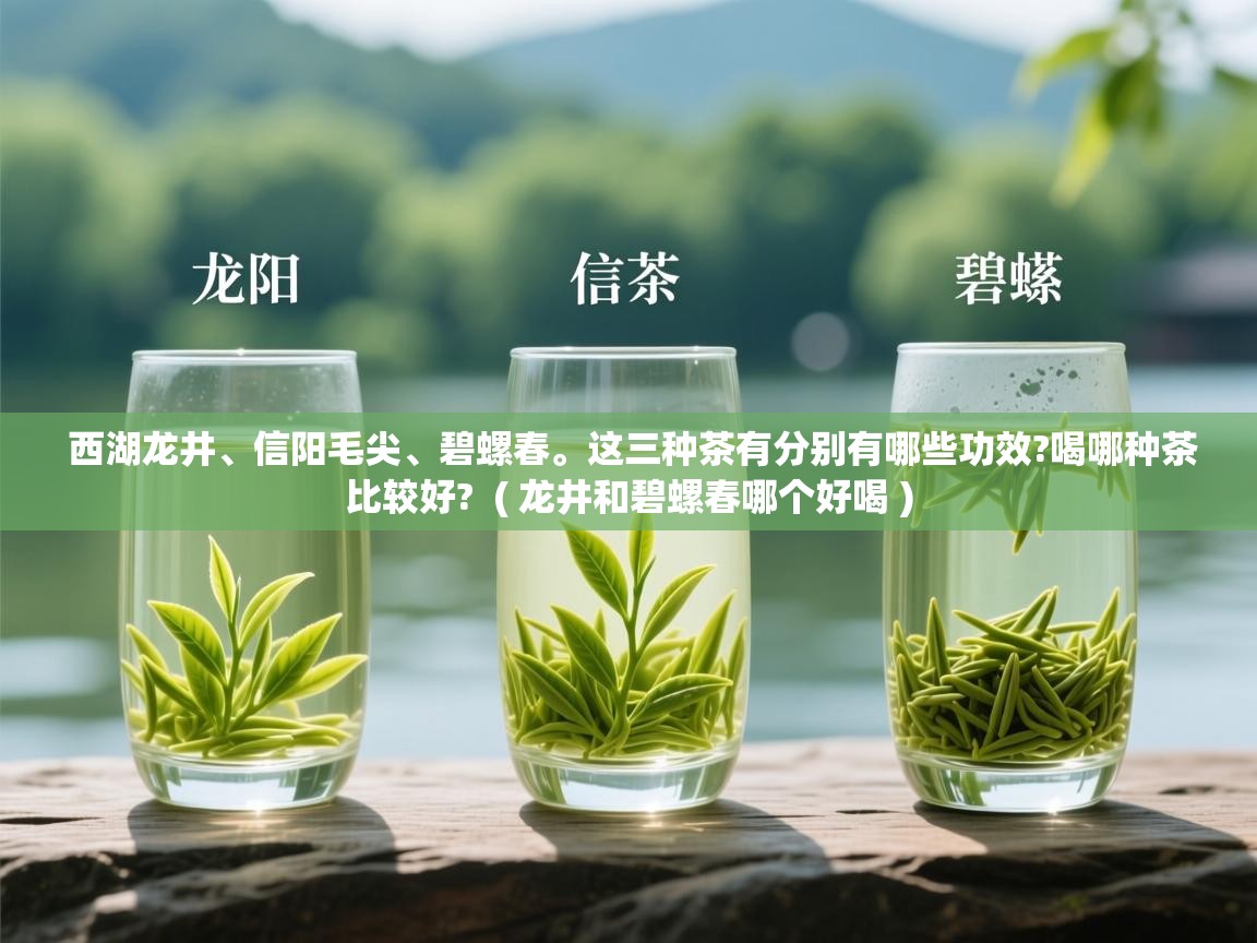 西湖龙井、信阳毛尖、碧螺春。这三种茶有分别有哪些功效?喝哪种茶比较好?  ( 龙井和碧螺春哪个好喝 )  西湖龙井、信阳毛尖、碧螺春。这三种茶有分别有哪些功效?喝哪种茶比较好?  ( 龙井和碧螺春哪个好喝 )