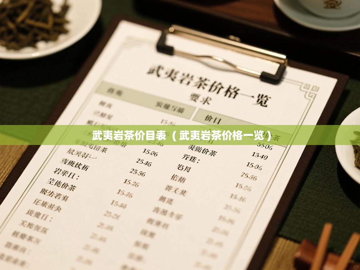 武夷岩茶价目表  ( 武夷岩茶价格一览 )  武夷岩茶价目表  ( 武夷岩茶价格一览 )