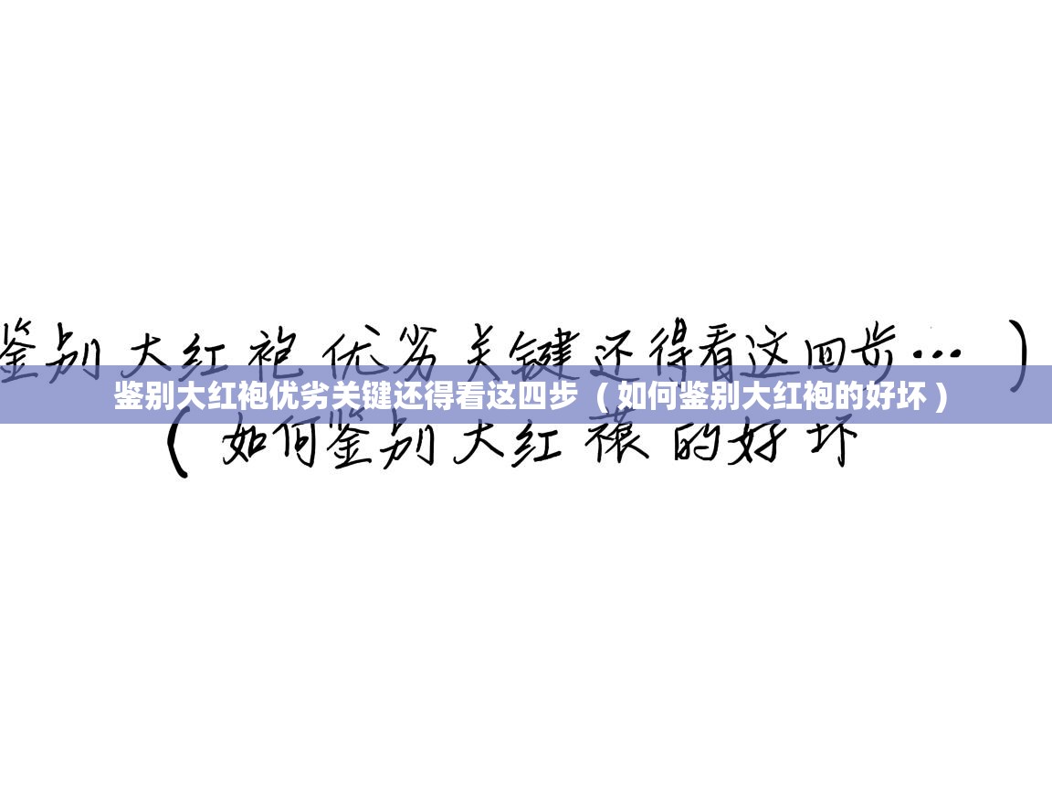  鉴别大红袍优劣关键还得看这四步  ( 如何鉴别大红袍的好坏 )