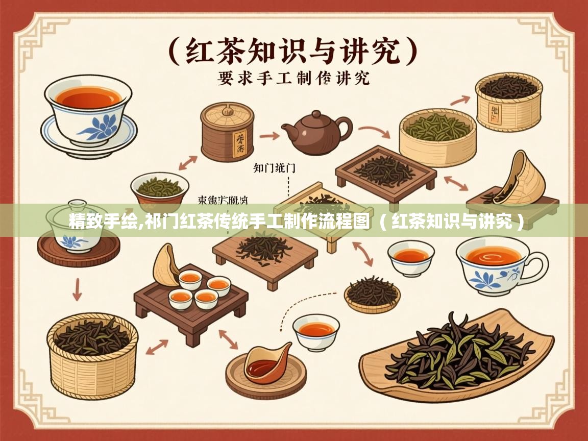  精致手绘,祁门红茶传统手工制作流程图  ( 红茶知识与讲究 )
