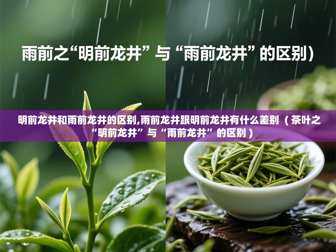  明前龙井和雨前龙井的区别,雨前龙井跟明前龙井有什么差别  ( 茶叶之“明前龙井”与“雨前龙井”的区别 )