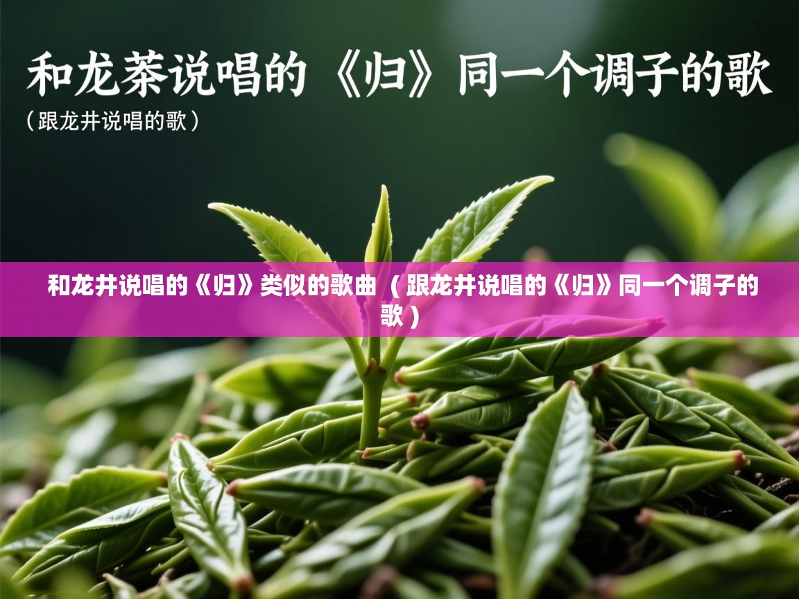  和龙井说唱的《归》类似的歌曲  ( 跟龙井说唱的《归》同一个调子的歌 )