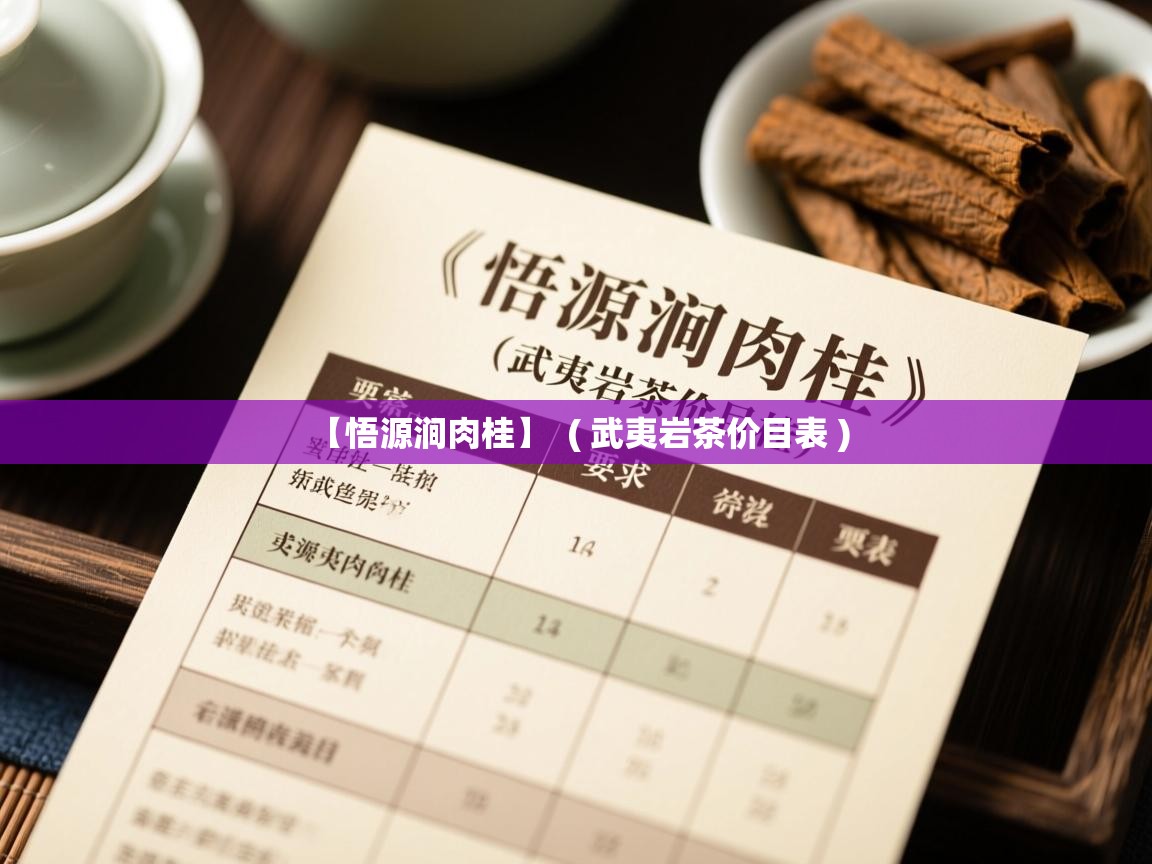  【悟源涧肉桂】  ( 武夷岩茶价目表 )